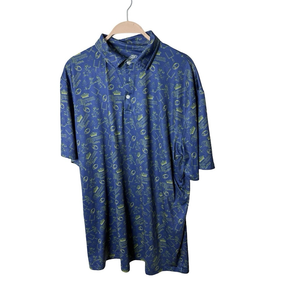 PROUD 90 Golf is Fun Polo Shirt‎ NFL Graphics Corona Beer Mens Size XL